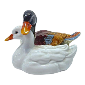 Antique Herend Intertwined Duck Figurine