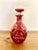 Vintage Etched Pink Glass Decanter For Sale In San Diego - Image 6 of 6