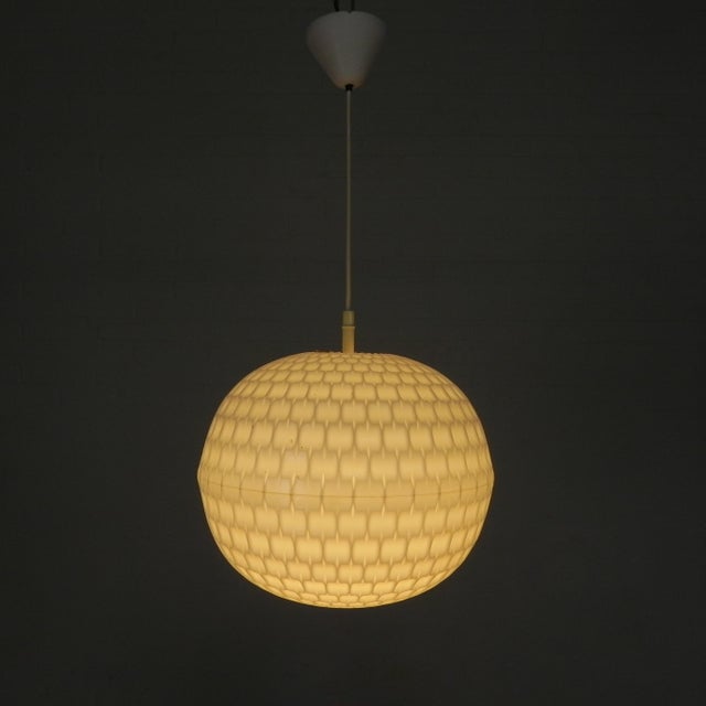 Vintage Plastic Sphere Pendant Lamp by Aloys F. Gangkofner for Erco, 1960s For Sale - Image 4 of 15