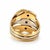 Fine estate two-tone gold serpent snake ring designed with a striking multi-band triple roll / bypass motif. The yellow...