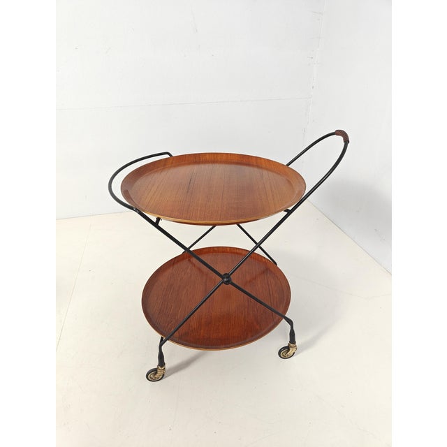 Black Vintage Trolley by Paul Nagel, 1950s For Sale - Image 8 of 12