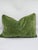Green Velvet and Taupe Tweed Lumbar Decorative Throw Pillow Cover For Sale In Boston - Image 6 of 7