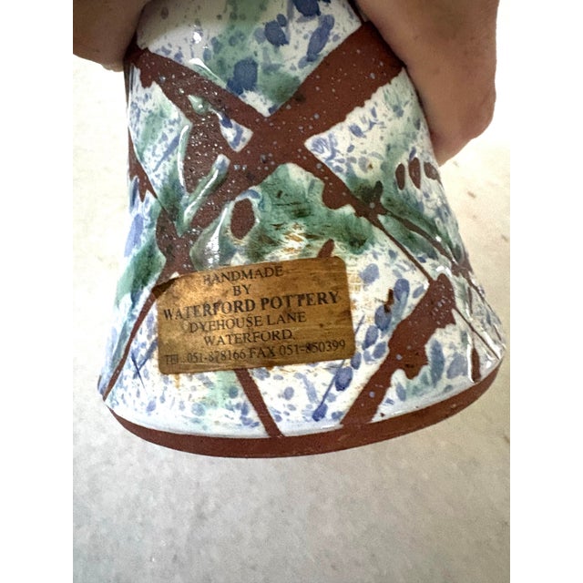Lovely mid-century modern handmade Waterford pottery vase.