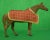 Lead Horse W/ Tattersall Blanket Figurine Sz: 7.5"H x 10"L x 2.5"W