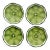 Mid 20th Century Set of 4 Lenwile Ardalt Artware Lime Citrus Saucers For Sale