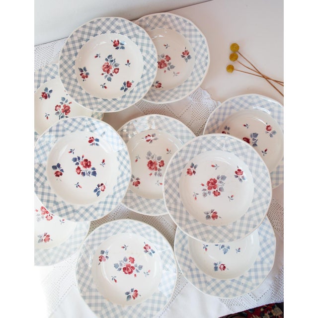 Vintage Deep Plates in Digoin Earthenware, 1960s, Set of 10, in Good conditions. Designed 1960 to 1969 This piece has an...