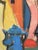 Mid-Century Modern 1950s "Too Much" Mid Century Nude Gouache Painting Blue, Orange, Yellow For Sale - Image 3 of 6