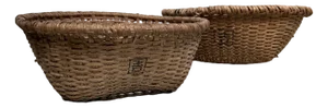 Hand-Woven Wicker Baskets, Japan, 1920s, Set of 2
