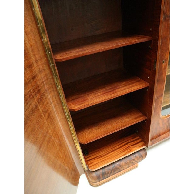 Wood Large Vintage Art Deco Cabinet in Burl Walnut, 1930s For Sale - Image 7 of 12