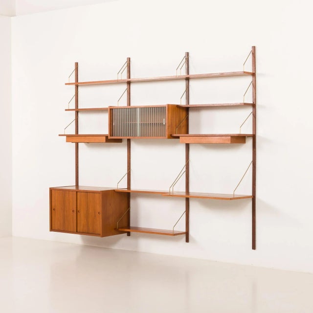 Randers Møbelfabrik PS System Teak Wall Unit from Randers Møbelfabrik 1960s For Sale - Image 4 of 18