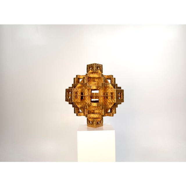 Modern Cubic Fusion Octahedral Pyramid, Original Abstract Sculpture by Vance Houston For Sale - Image 3 of 9