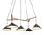 Emily Group of Five Hanging Lamp with Oxidized Shades from Moss Objects For Sale