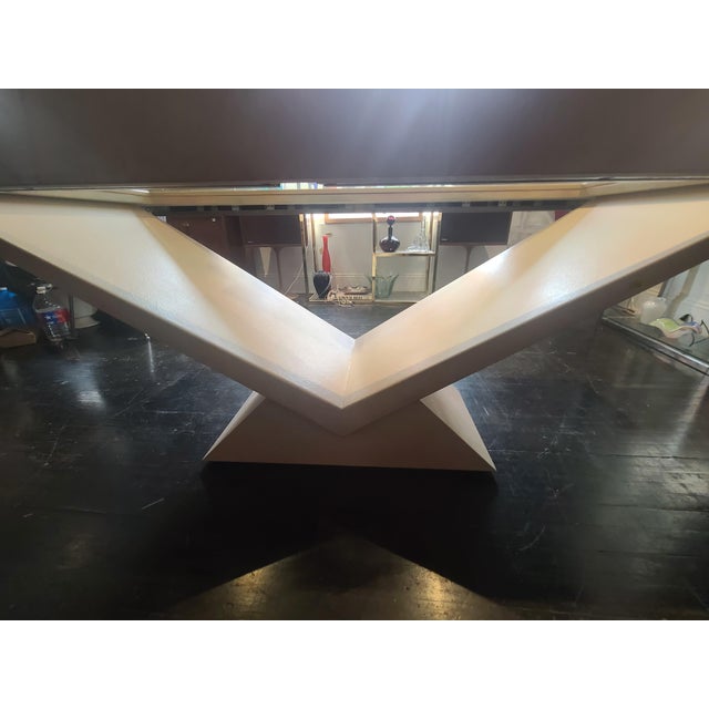 Pennsburg Post Modern Laquered Dining Table For Sale - Image 4 of 12