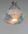 Art Deco Loys Lucha French Art Deco Pendant Light 1930s - Octagonal Pink Blue Hydrangea Shade For Sale - Image 3 of 12