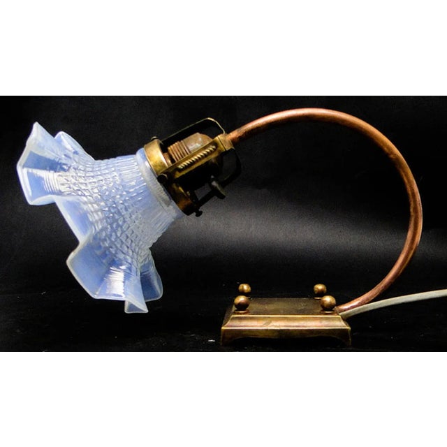 Blue Art Nouveau Bedside Lamp, Germany, 1890s For Sale - Image 8 of 8