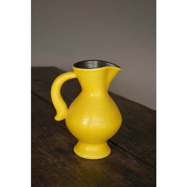 Ceramic Yellow Pitcher Jug by Pol Chambost, France, 1950s For Sale - Image 9 of 11