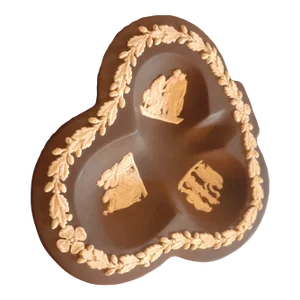 1970s Wedgwood Black Jasper Clover Ashtray