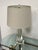 Beige Glass Tapered Column Table Lamp For Sale - Image 8 of 12