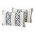 Pair of Kravet Blue Bamboo Lattice Lumbar Pillows For Sale