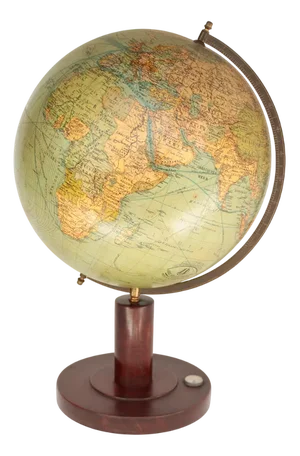 Art Deco German Terrestrial Globe from Columbus, 1930s