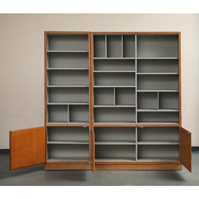 2-Piece Scandinavian Oak Bookcase System by Børge Mogensen, Denmark 1970s For Sale - Image 15 of 17