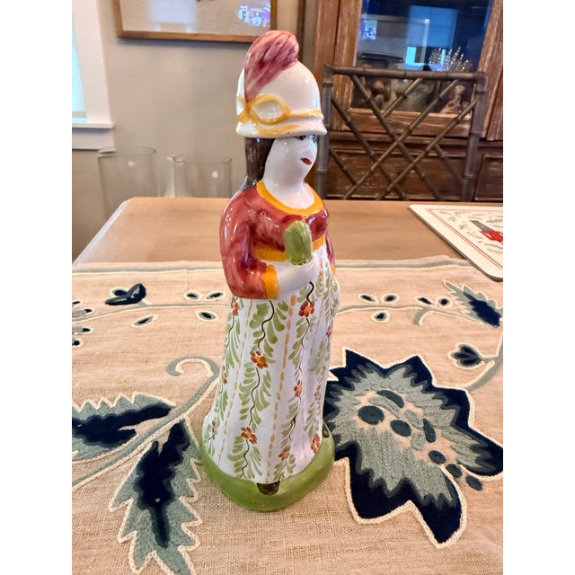 White Lady Shaped Bottle or Vase From Portugal For Sale - Image 8 of 8