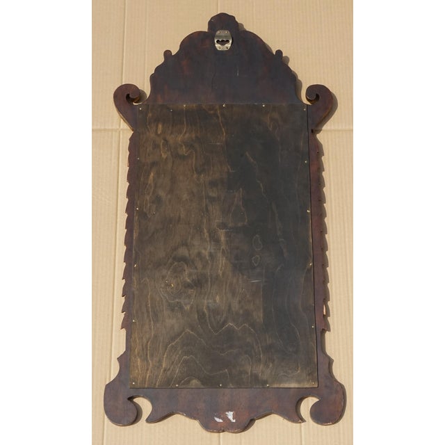 A beautiful antique Georgian style wall mirror, featuring a richly figured walnut frame with elegant hand carved detailing...