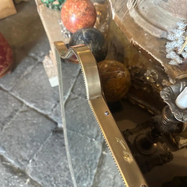 Mid-Century Modern 1960s Gio Ponti Style Mid-Century Modern Shield Shaped Italian Big Wall Mirror For Sale - Image 3 of 12