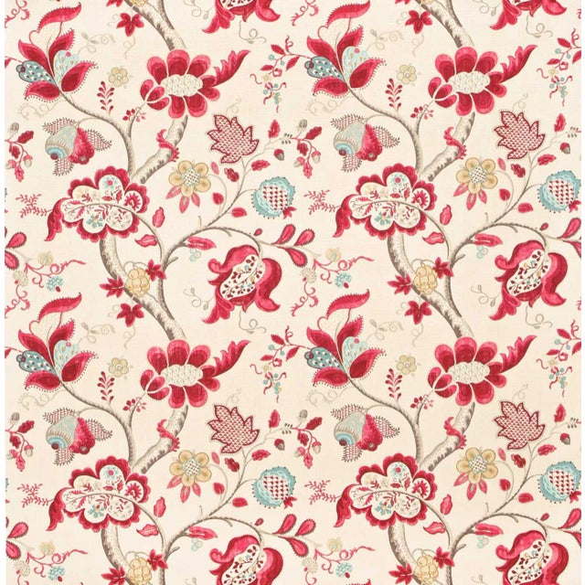 Sanderson Roslyn Fabric in Berry/ Slate - a Sample For Sale