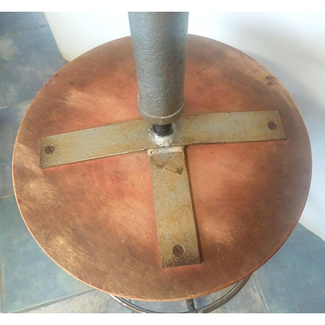 Industrial Set of Vintage Italian Swivel Stools, 1950s For Sale - Image 3 of 5
