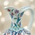 Handmade Ceramic Pitcher Vase (30cm) Traditional “Ewer” Form with Handle – Colorful Floral Pattern & Geometric Neck Border For Sale - Image 4 of 10