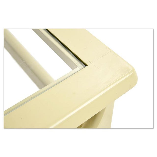 Coffee Table in Lacquered Wood and Glass, 1970s For Sale - Image 3 of 6