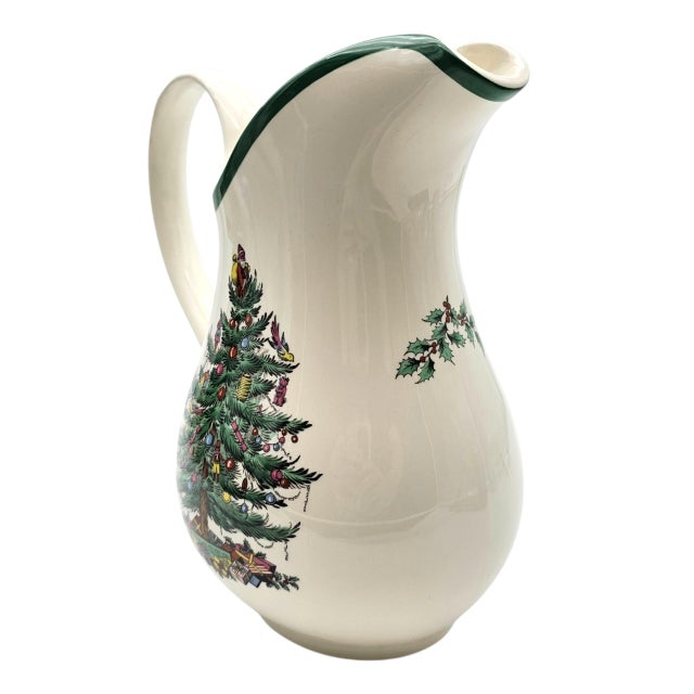 Spode Vintage Spode Christmas Tree 48 Oz Water Pitcher, England For Sale - Image 4 of 10