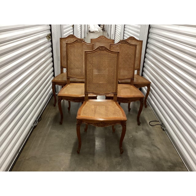 Classic French Double-Caned Dining Chairs/6 For Sale - Image 11 of 12