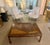 Brown Square Red Lacquered Chinoiserie Occasional Table, 1960 For Sale - Image 8 of 13