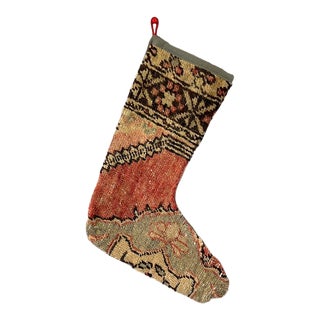 Turkish Kilim Rug Christmas Stocking For Sale
