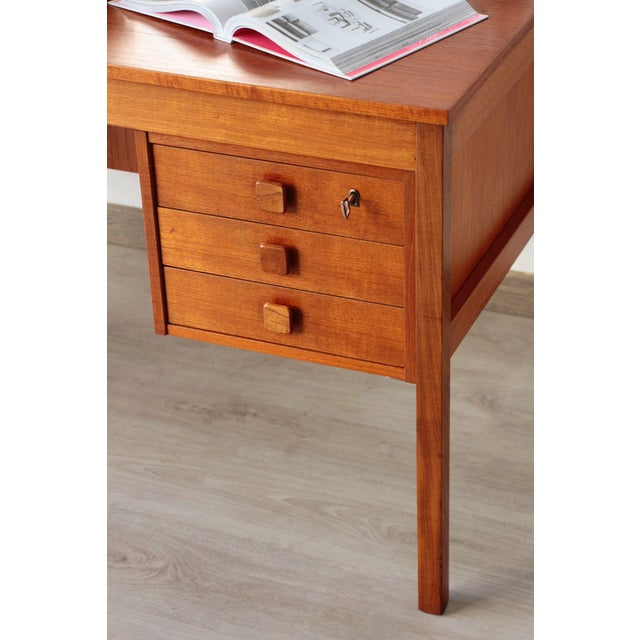 1960s Vintage Danish Teak Desk from Domino Møbler, 1960s For Sale - Image 5 of 18