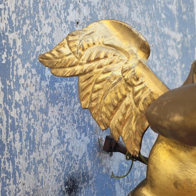 19th Century Winged Putto in Gilded Wood, Italy For Sale - Image 11 of 17