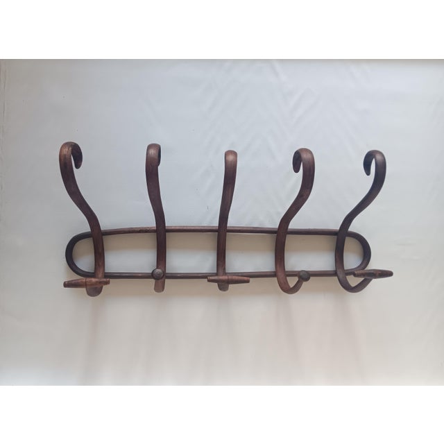Vintage Wall Coat Rack in Bentwood, 1950s For Sale - Image 3 of 6