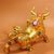 Yellow Late 20th Century Gilt Bronze Cloisonné Enamel Ox Figure With Coin Motif For Sale - Image 8 of 9