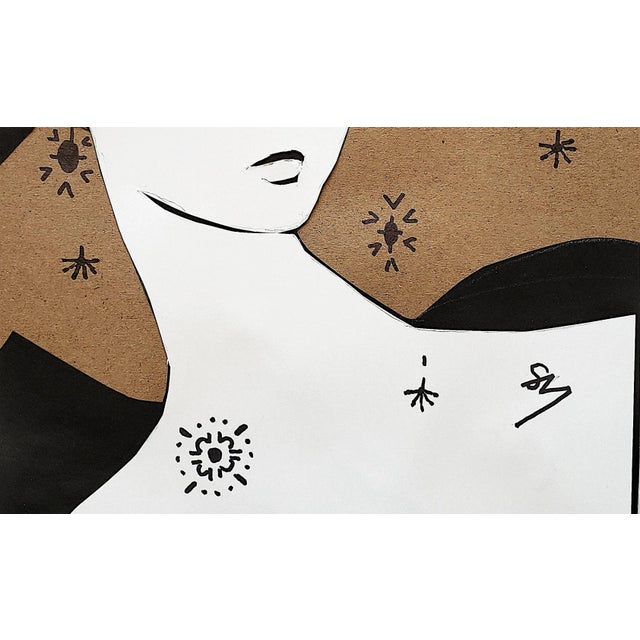 Sarah Myers "Tricorne" Contemporary Original Framed Collage For Sale - Image 4 of 5