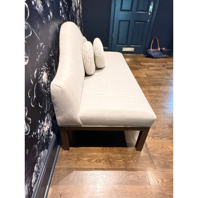 Christian Liaigre Doge Bench Beautiful lines on this exceptionally made piece. It has been upholstered in Holland and...