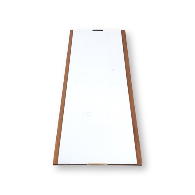 Wood Mid-Century Danish Teak Wall Mirror For Sale - Image 7 of 7