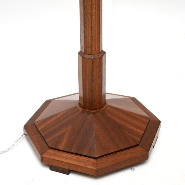 Art Deco Walnut Floor Lamps, 1930, Set of 2 For Sale - Image 6 of 8