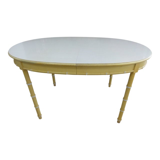 1970s Thomasville Faux Bamboo Dining Table Chairish