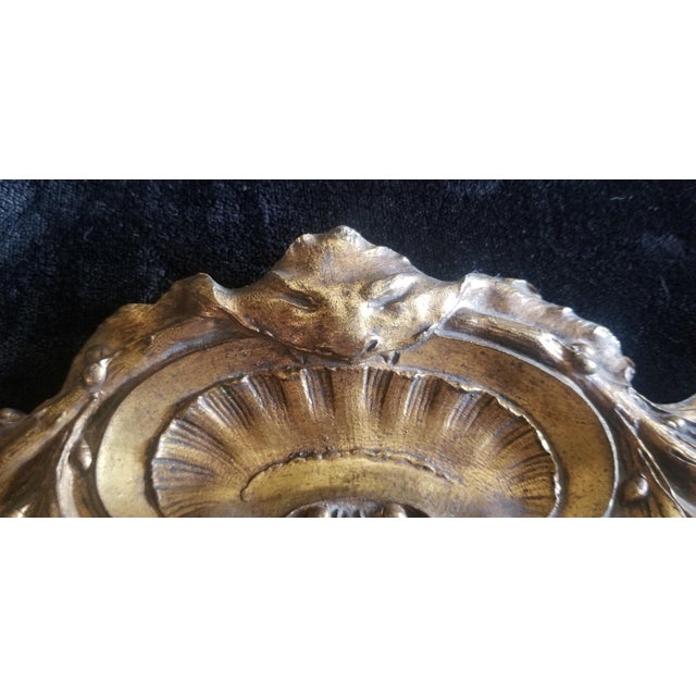 1900 - 1909 Antique French Bronze Ormolu Pediment For Sale - Image 5 of 8