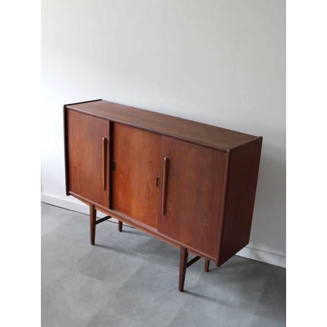 Vintage Danish Highboard in Teak, 1960s For Sale - Image 9 of 14