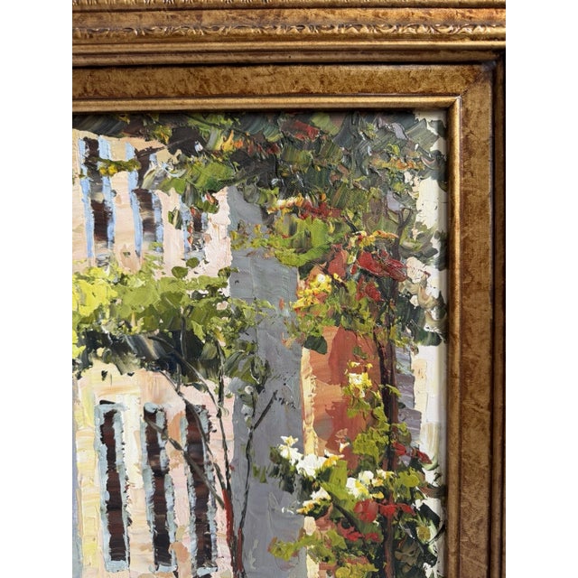 Late 20th Century Stunning Original Oil Painting On Canvas, Mediterranean Coastal Scene 29x41 For Sale In Cleveland - Image 6 of 10