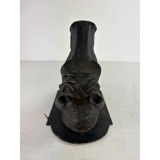 1910s French Country Cast-Iron Equestrian Wall Mount For Sale - Image 5 of 11