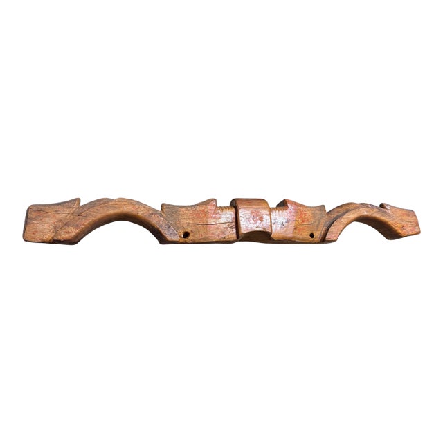 Antique European Wood Double Yoke Oxen Holder 68" W For Sale